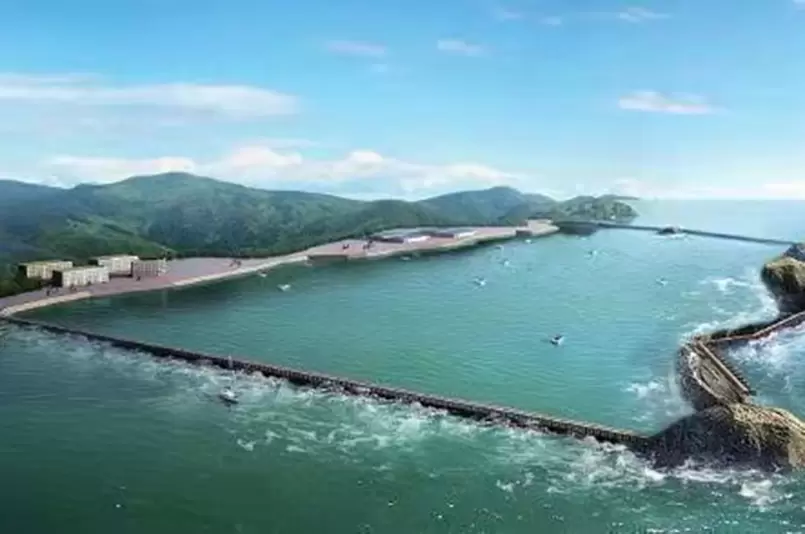 รั้วป้องกันระบบนิเวศขนาดใหญ่นอกชายฝั่ง 400 เมตร (บลูไดมอนด์หมายเลข 1 อ่าวซานตงไหลโจว)