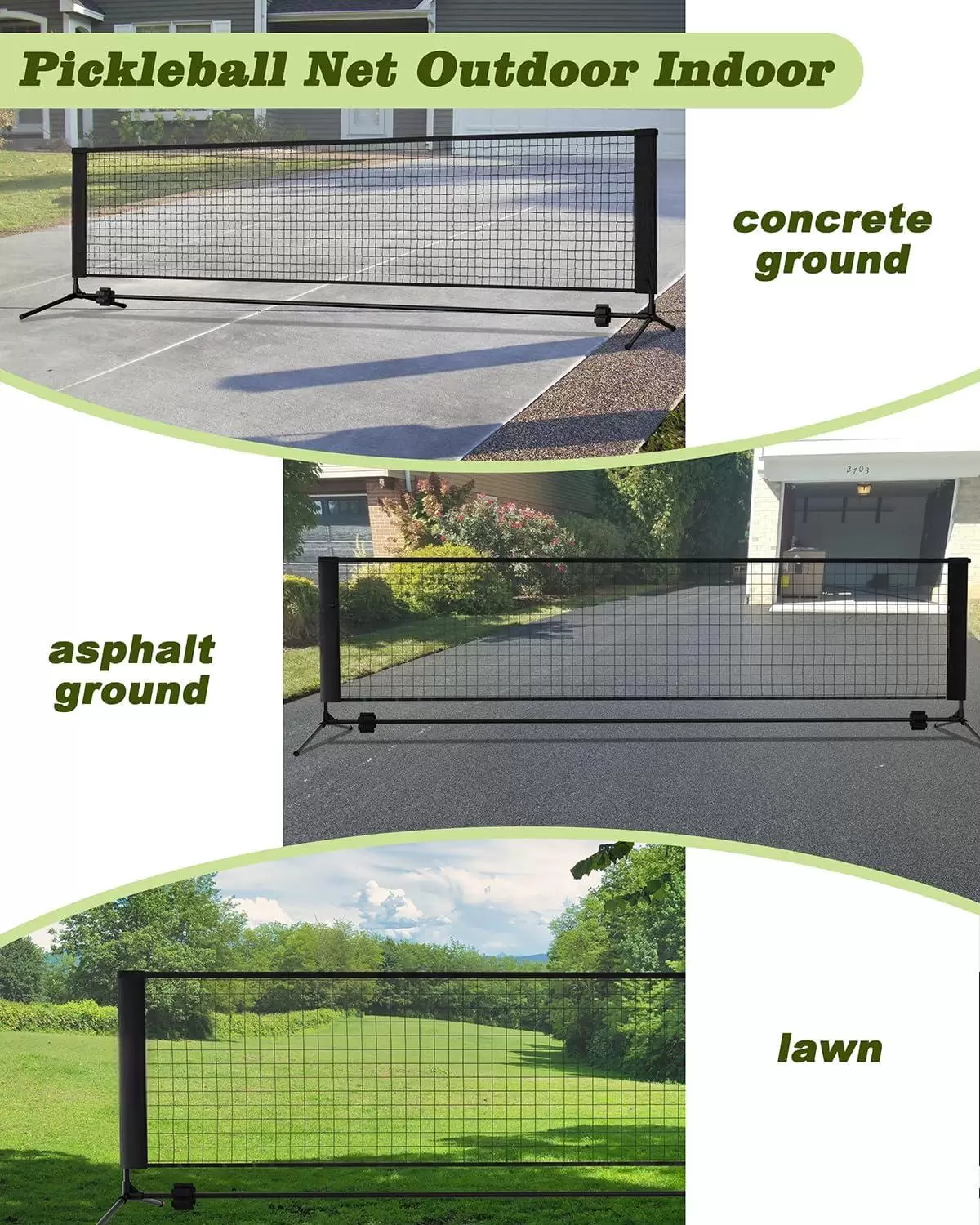 ตาข่ายมินิพิคเคิลบอลแบบพับได้