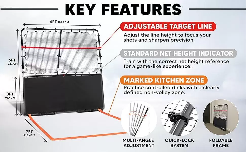 สนามพิคเคิลบอลเหล็ก 2-in-1 ขนาด 6*6 ฟุต รุ่น III