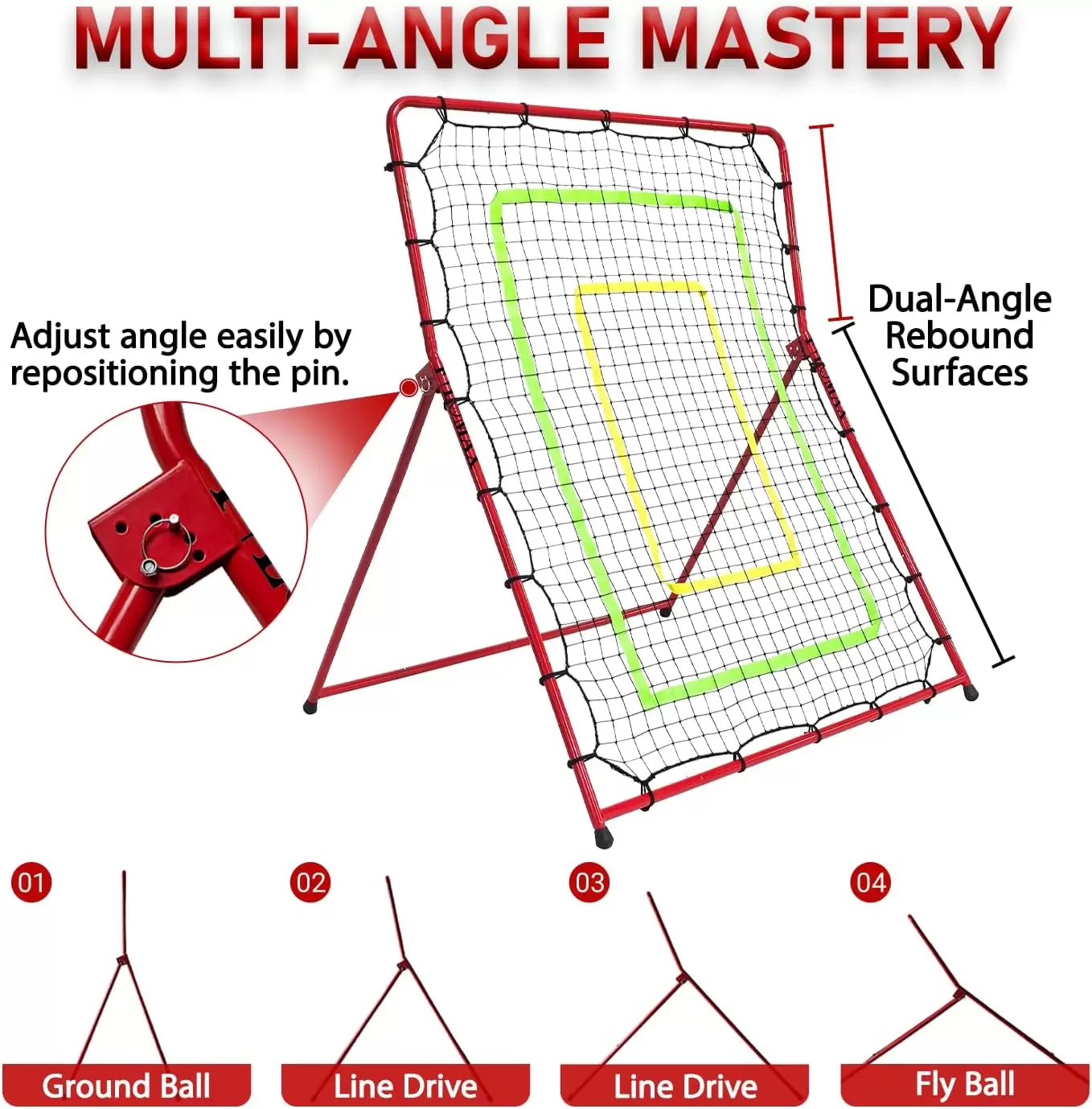 ตาข่ายรีบาวน์อเนกประสงค์ปรับขนาดได้ 2-1 รุ่น II