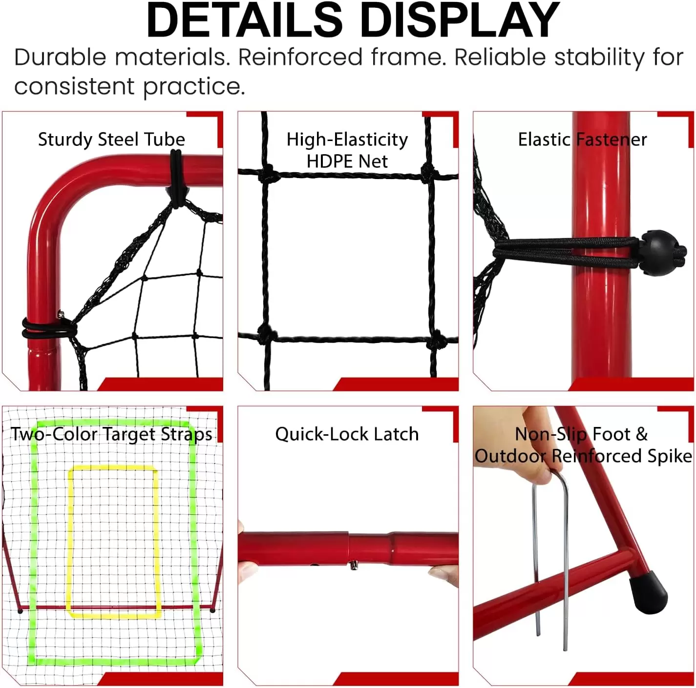 ตาข่ายรีบาวน์อเนกประสงค์ปรับขนาดได้ 2-1 รุ่น II