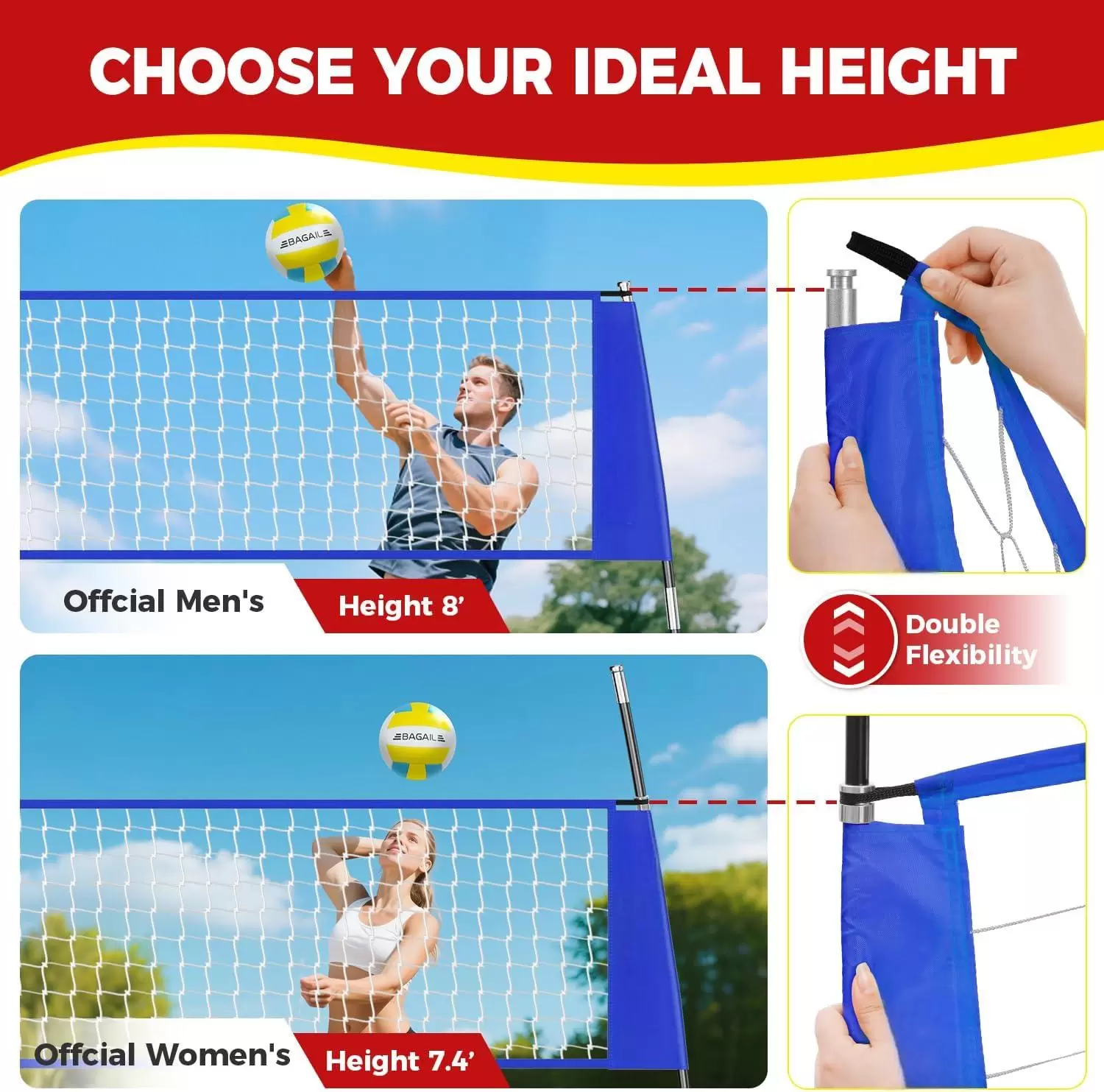 ตาข่ายฝึกซ้อมวอลเลย์บอลแบบพกพา