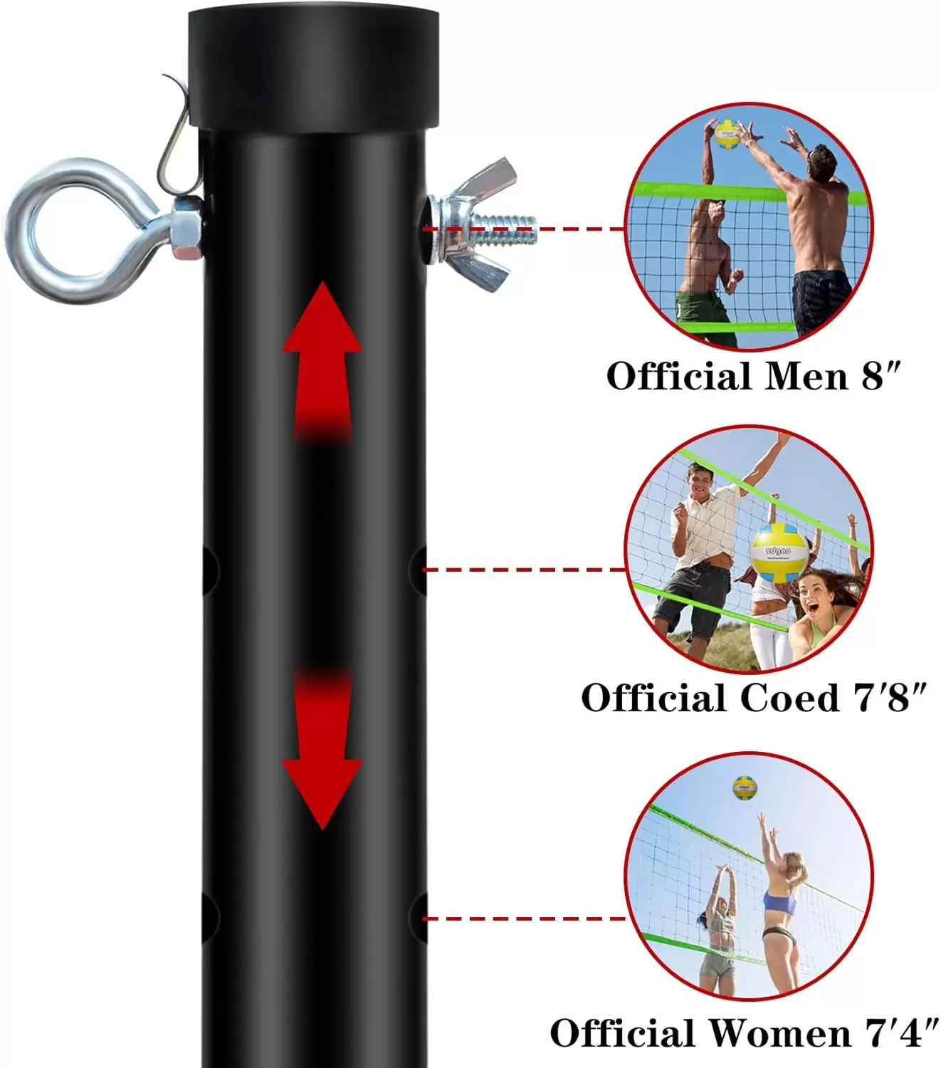 ตาข่ายฝึกซ้อมวอลเลย์บอลอเนกประสงค์ ปรับความยาวได้