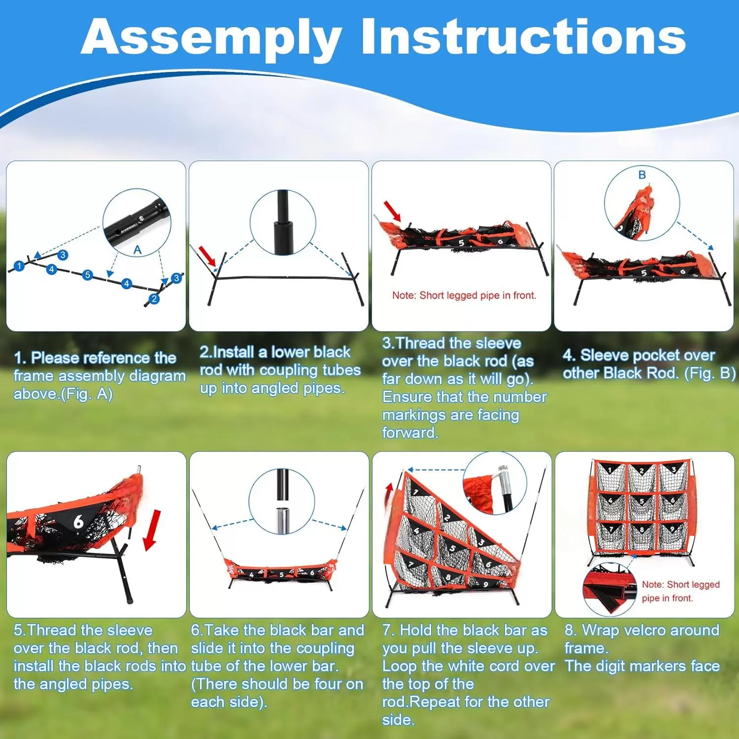 ตาข่ายฝึกซ้อมเบสบอล 9 หลุม ขนาด 4x4 ฟุต