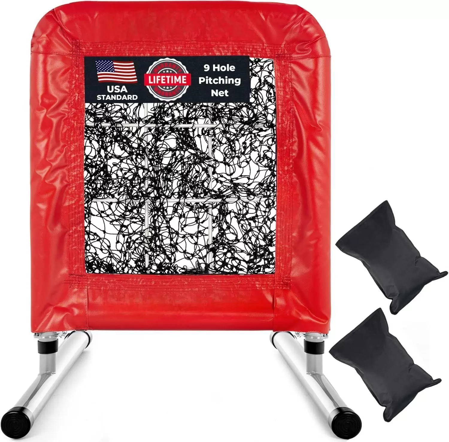 ตาข่ายฝึกขว้างเบสบอลและซอฟต์บอลแบบมืออาชีพ 9 หลุม