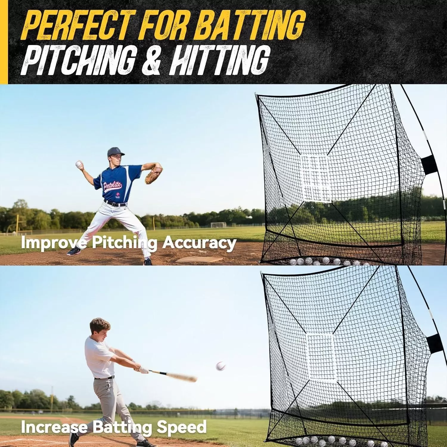 ตาข่ายฝึกซ้อมเบสบอล