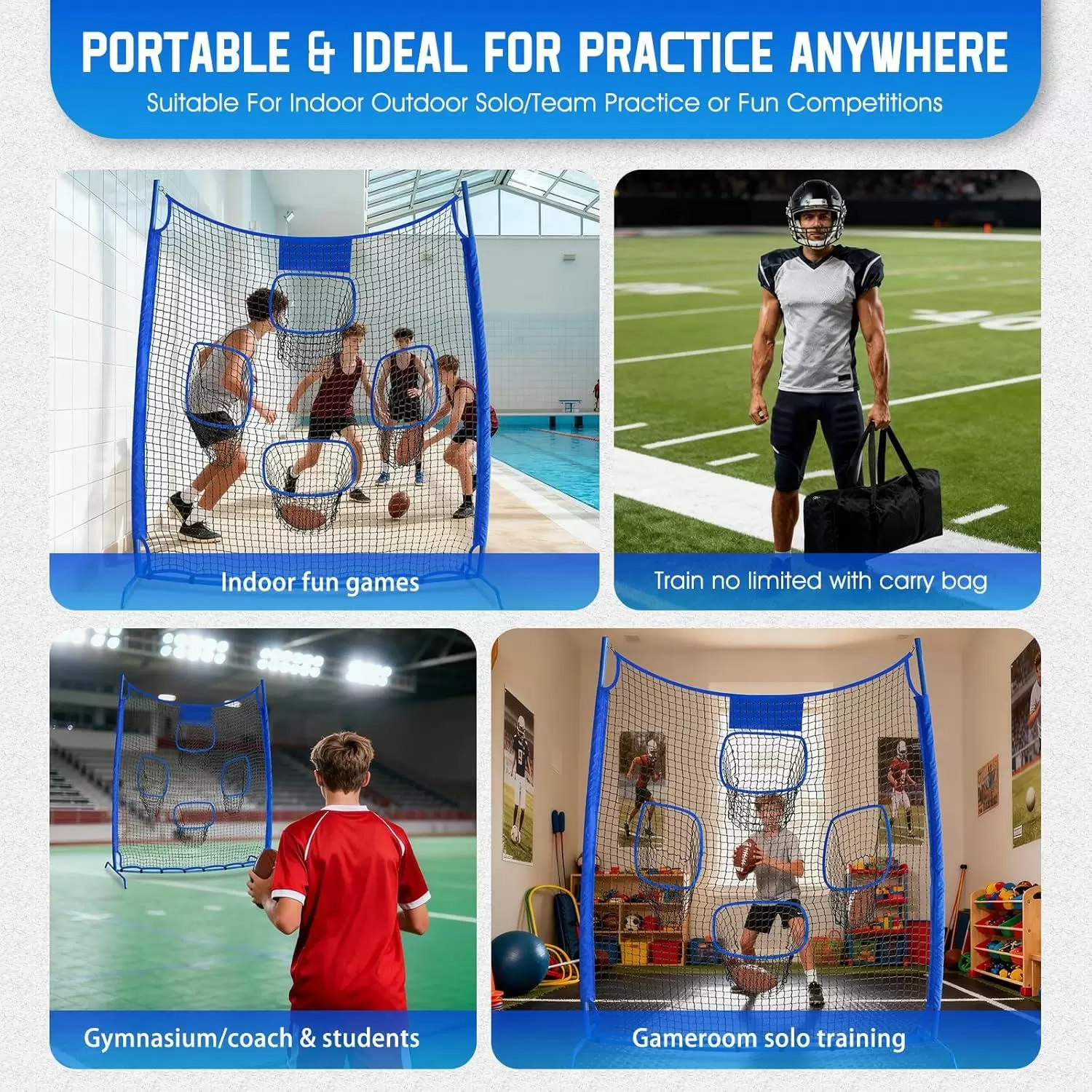 ตาข่ายฝึกซ้อมการขว้างรักบี้ IV