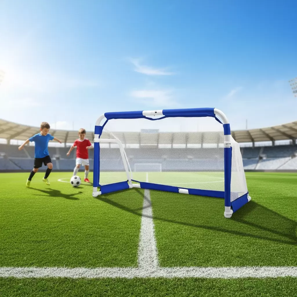 ประตูฟุตบอลแบบพับได้ ทำจากท่ออลูมิเนียม