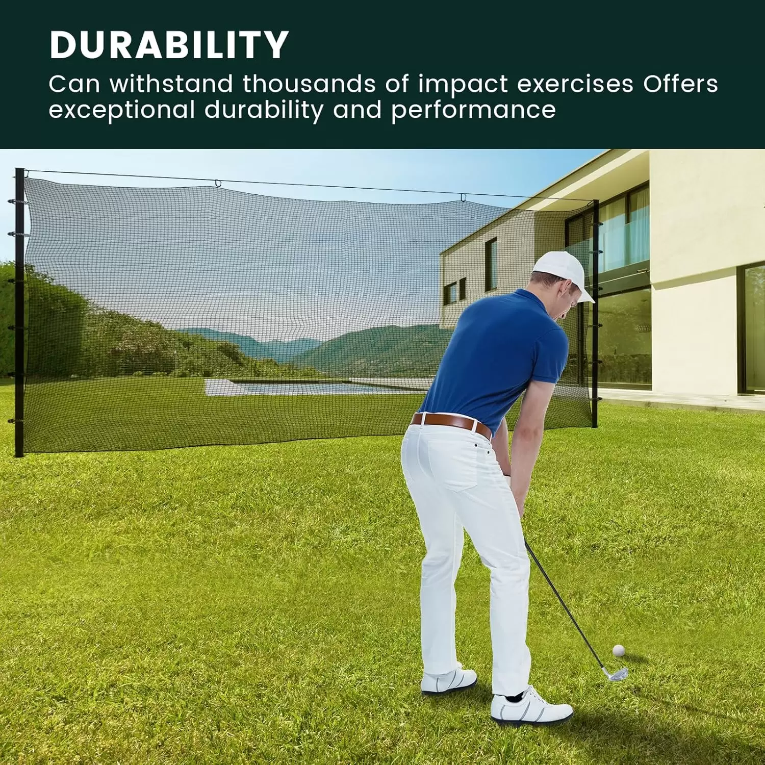 ตาข่ายกั้นแบบเรียบเย็บขอบ