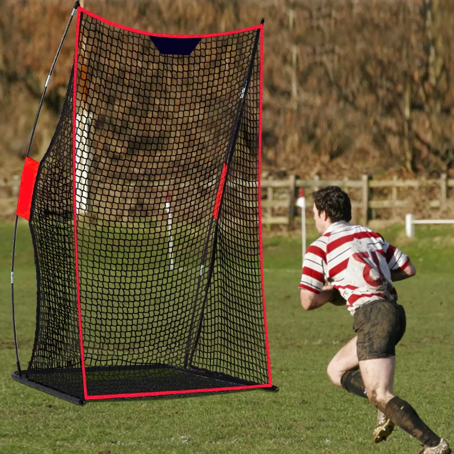 ตาข่ายฝึกซ้อมรักบี้ ขนาด 4x7 ฟุต